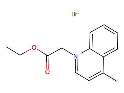 Lepidinium, 1-(ethoxycarbonylmethyl)-, bromide structure