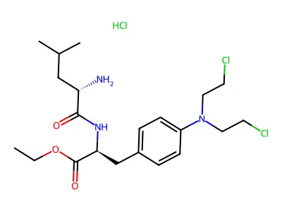 Leucylmelphalan ethyl ester hydrochloride structure
