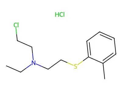 Triethylamine, 2-chloro-2'-(o-tolylthio)-, hydrochloride structure