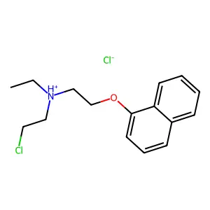 Ethylamine, N-(2-chloroethyl)-N-(1-naphthyloxyethyl)-, hydrochloride structure
