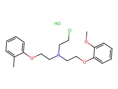 2-Methoxyphenoxyethylmethylphenoxyethyl-beta-chloroethylamine hydrochloride structure
