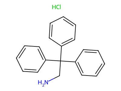 Ethylamine, 2,2,2-triphenyl-, hydrochloride structure