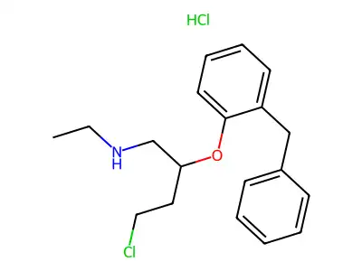 Butylamine, 2-(o-benzylphenoxy)-4-chloro-N-ethyl-, hydrochloride structure