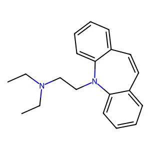5H-Dibenz(b,f)azepine, 5-(2'-(N,N-diethylamino)ethyl)- structure