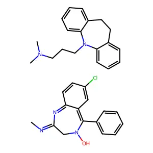 丙咪嗪和氯氮卓(2:1) structure