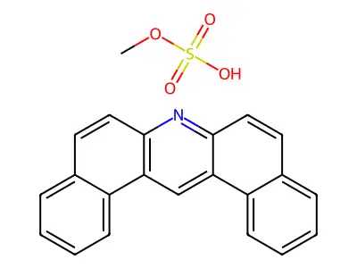 Dibenz(a,j)acridine, methosulfate structure