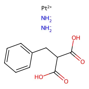 氨基2-苄基丙二酸铂(II) structure