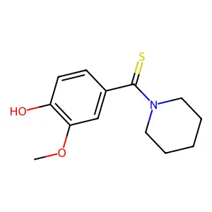 (4-Hydroxy-3-methoxyphenyl)(piperidin-1-yl)methanethione structure