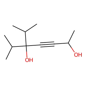 6-Methyl-5-isopropyl-3-heptyne-2,5-diol structure