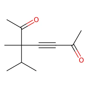 5-Methyl-5-isopropyl-3-heptyne-2,6-dione structure