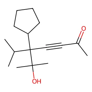 3-Heptyn-2-one, 5-cyclopentyl-6-hydroxy-6-methyl-5-(1-methylethyl)- structure