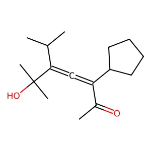 3,4-Heptadien-2-one, 3-cyclopentyl-6-hydroxy-6-methyl-5-(1-methylethyl)- structure