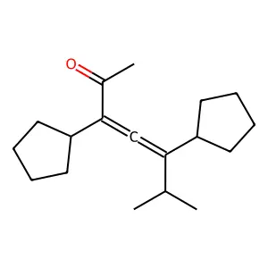 3,4-Heptadien-2-one, 3,5-dicyclopentyl-6-methyl- structure