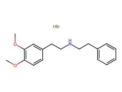2-(3,4-Dimethoxyphenyl)-N-(2-phenylethyl)ethan-1-amine--hydrogen bromide (1/1) structure