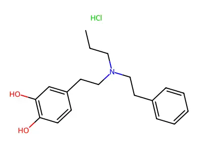 Pyrocatechol, 4-(2-(N-propylphenethylamino)ethyl)-, hydrochloride structure