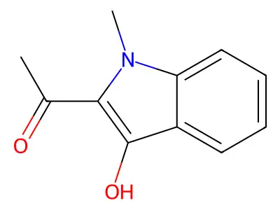 1-(3-hydroxy-1-methyl-1H-indol-2-yl)ethanone structure