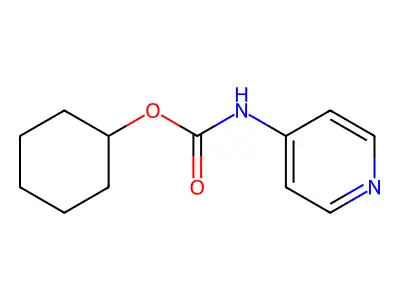 cyclohexyl N-pyridin-4-ylcarbamate structure