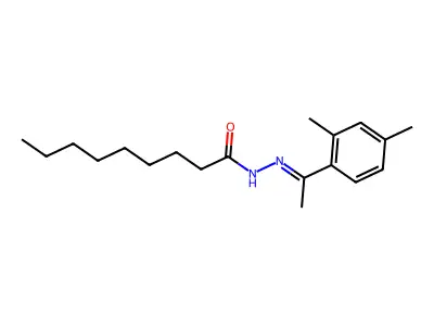 N-[1-(2,4-dimethylphenyl)ethylideneamino]nonanamide structure