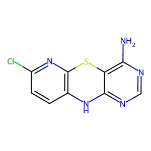10H-Pyrido(2,3-b)pyrimido(4,5-e)(1,4)thiazin-4-amine, 7-chloro- structure