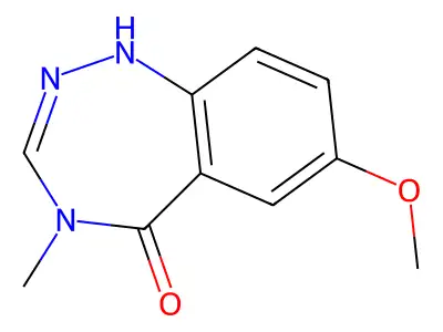 5H-1,2,4-Benzotriazepin-5-one, 1,4-dihydro-7-methoxy-4-methyl- structure