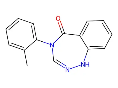 5H-1,2,4-Benzotriazepin-5-one, 1,4-dihydro-4-(2-methylphenyl)- structure