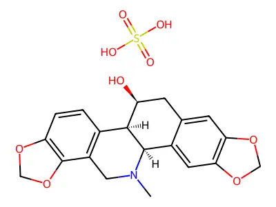 硫酸白屈菜碱 structure