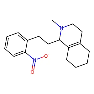 2-Methyl-1-(2-nitrophenethyl)-1,2,3,4,5,6,7,8-octahydroisoquinoline structure