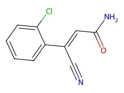 3-(2-氯苯基)-3-氰基丙烯酰胺 structure