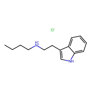 Indole, 3-(2-(n-butylamino)ethyl)-, monohydrochloride structure