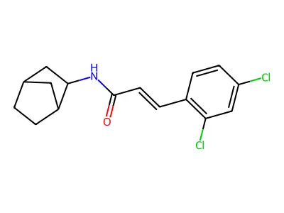 (E)-N-(2-Bicyclo[2.2.1]heptanyl)-3-(2,4-dichlorophenyl)prop-2-enamide structure