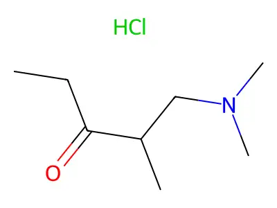 1-(Dimethylamino)-2-methylpentan-3-one--hydrogen chloride (1/1) structure