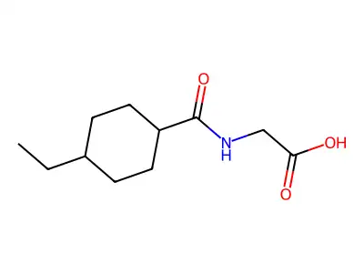 N-[(4-ethylcyclohexyl)carbonyl]glycine structure