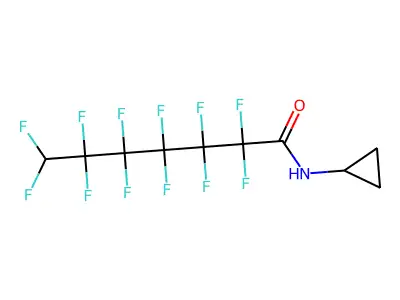 N-cyclopropyl-2,2,3,3,4,4,5,5,6,6,7,7-dodecafluoroheptanamide structure