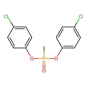 Phosphonic acid, methyl-, bis(p-chlorophenyl) ester structure