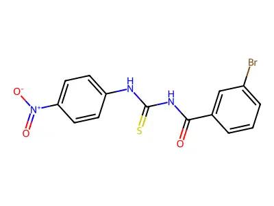 3-bromo-N-[(4-nitrophenyl)carbamothioyl]benzamide structure
