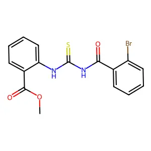 Methyl 2-({[(2-bromophenyl)carbonyl]carbamothioyl}amino)benzoate structure