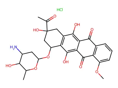 4'-Epi-daunorubicin, beta-anomer structure