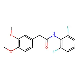 N-(2,6-difluorophenyl)-2-(3,4-dimethoxyphenyl)acetamide structure