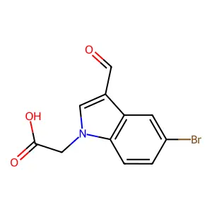 2-(5-溴-3-甲酰基-1H-吲哚-1-基)乙酸 structure