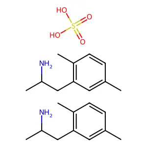 Phenethylamine, alpha,2,5-trimethyl-, sulfate (2:1) structure