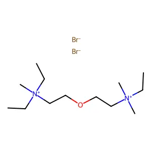 Ammonium, N,N,N'-triethyl-N,N',N'-trimethyl-N,N'-oxydiethylenedi-, dibromide structure