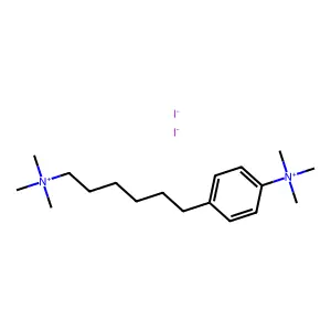 Ammonium, (6-(p-trimethylammoniophenyl)hexyl)trimethyl-, diiodide structure