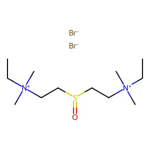 Ammonium, sulfinyldiethylenebis(ethyldimethyl-, dibromide structure
