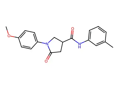 1-(4-methoxyphenyl)-N-(3-methylphenyl)-5-oxopyrrolidine-3-carboxamide structure