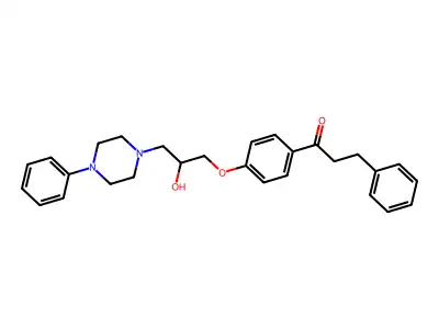 1-(4-Phenethylcarbonylphenoxy)-3-(4-phenylpiperazinyl)propan-2-ol structure