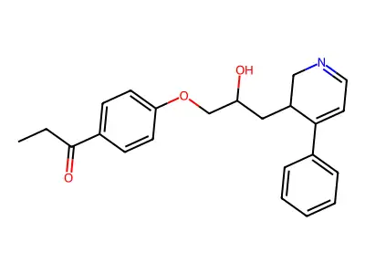 Propiophenone, 4'-(2-hydroxy-3-(4-phenylpiperidien-3-yl)propoxy)- structure