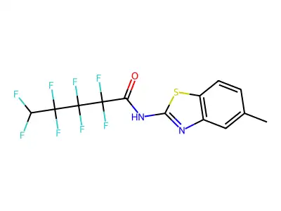 2,2,3,3,4,4,5,5-octafluoro-N-(5-methyl-1,3-benzothiazol-2-yl)pentanamide structure