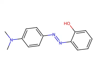 o-((p-(Dimethylamino)phenyl)azo)phenol structure