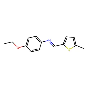 Benzenamine, 4-ethoxy-N-[(5-methyl-2-thienyl)methylene]- structure