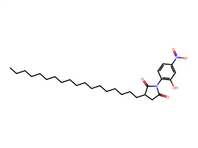 N-(2-Hydroxy-4-nitrophenyl)-2-octadecylsuccinimide structure